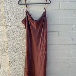 Express Mauve Satin Slip Dress